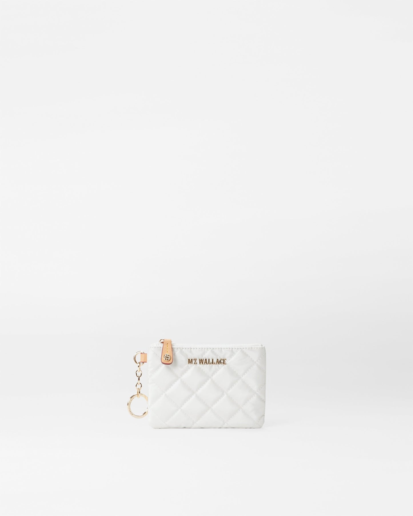 Flat Metro Key Pouch Pearl Metallic