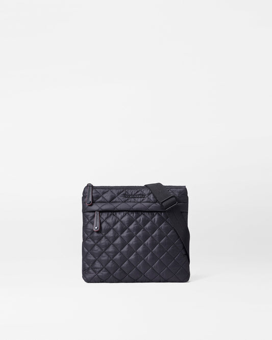 Metro Flat Crossbody Black Rec