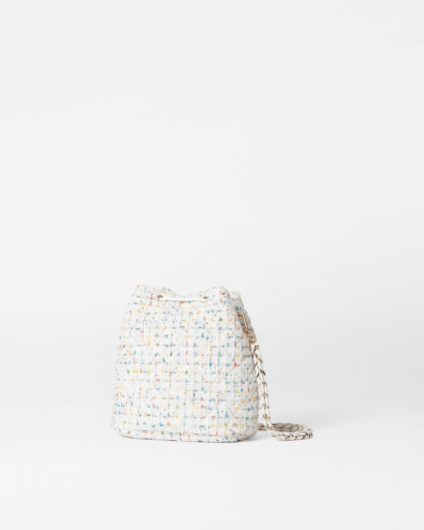 Crosby Drawstring Bucket Bag Boucle