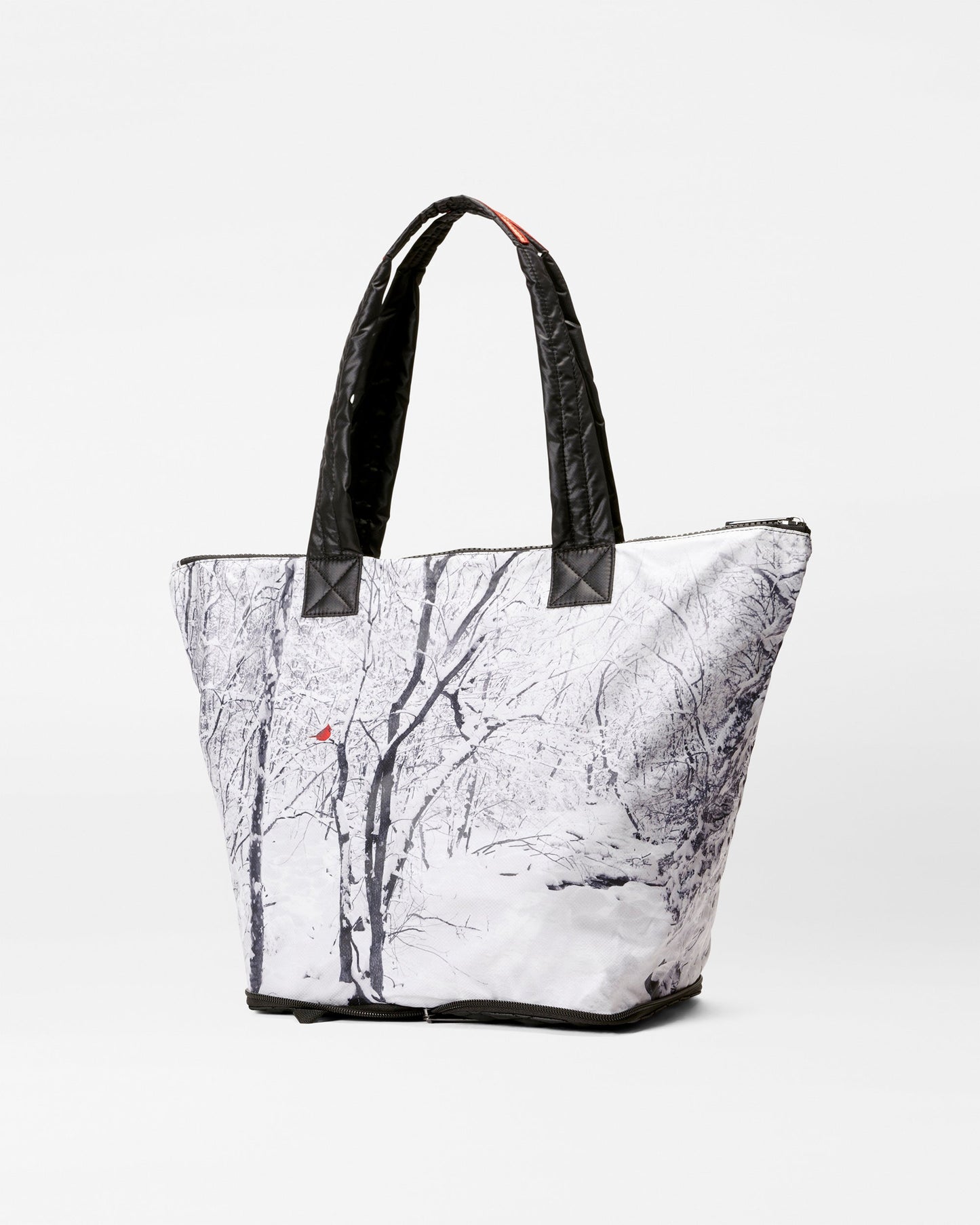 Packable Market Tote Winter Cardinal Print