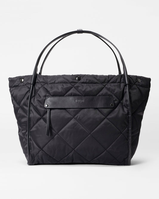 Quilted Large Madison Shopper Black Rec