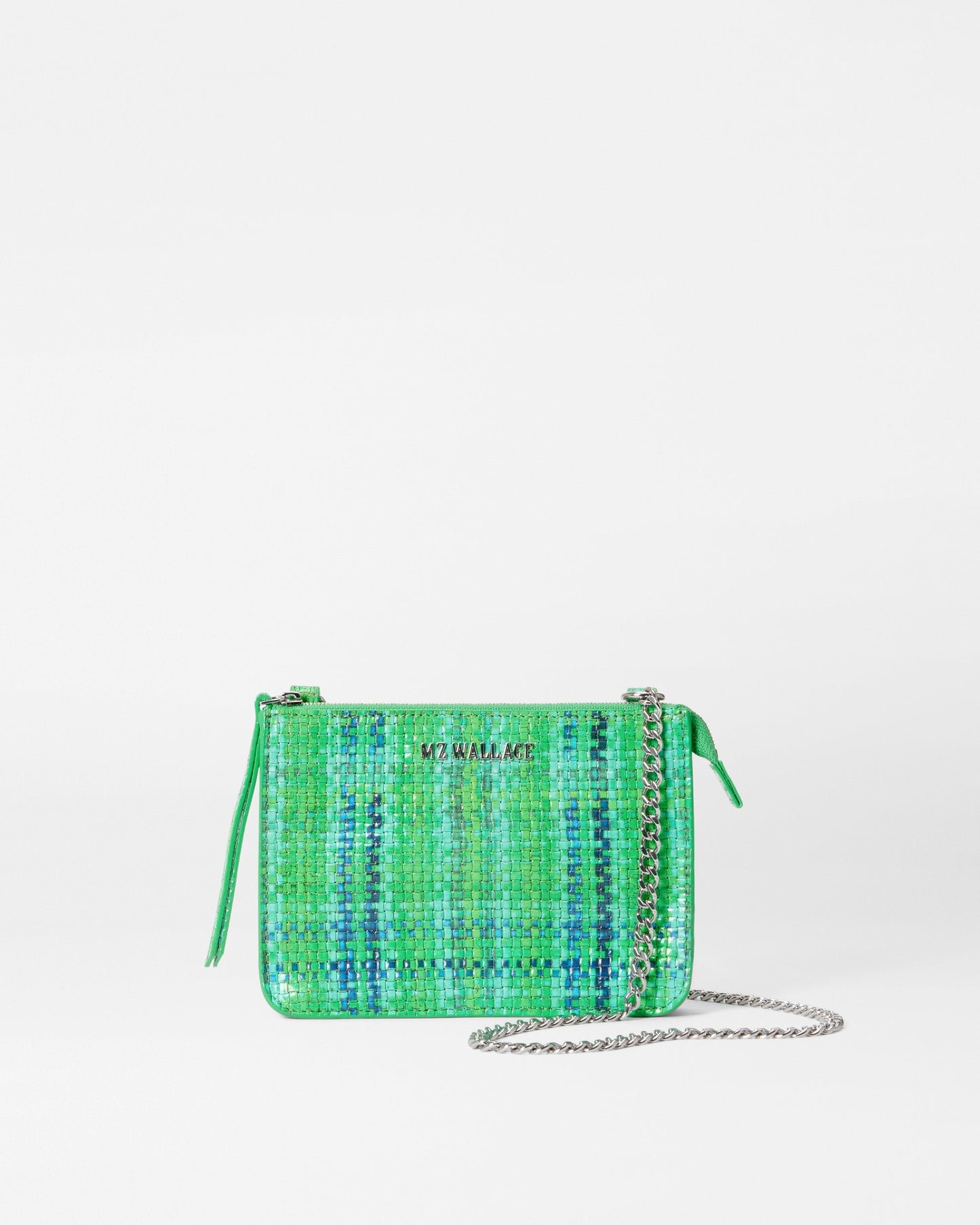 Mini Leather Crossbody Green Summer Plaid