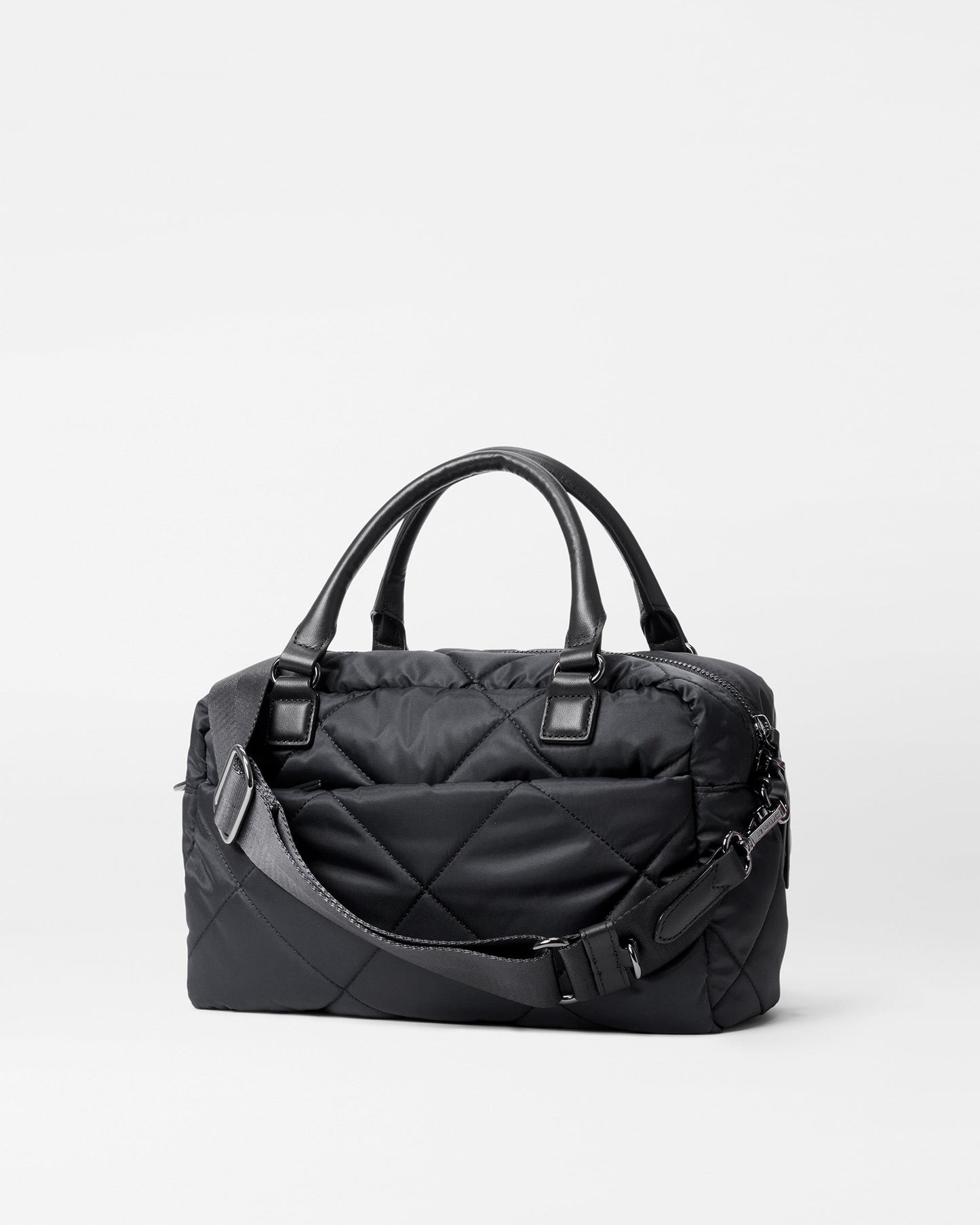 Quilted Madison Satchel Black Rec