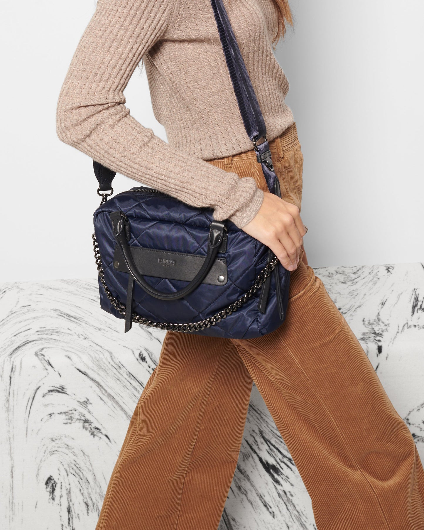 Quilted Madison Satchel Dawn Rec