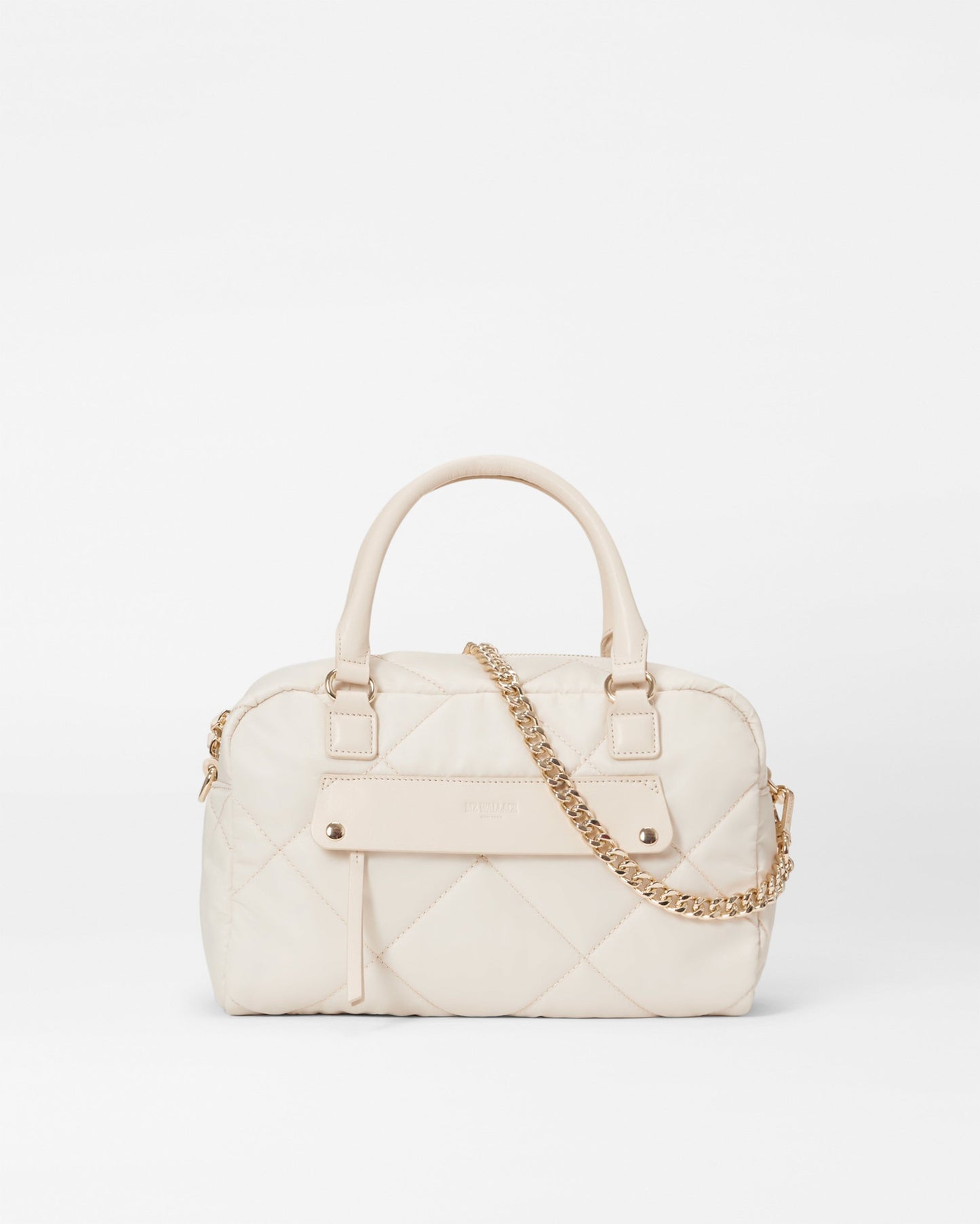 Quilted Madison Satchel Sandshell