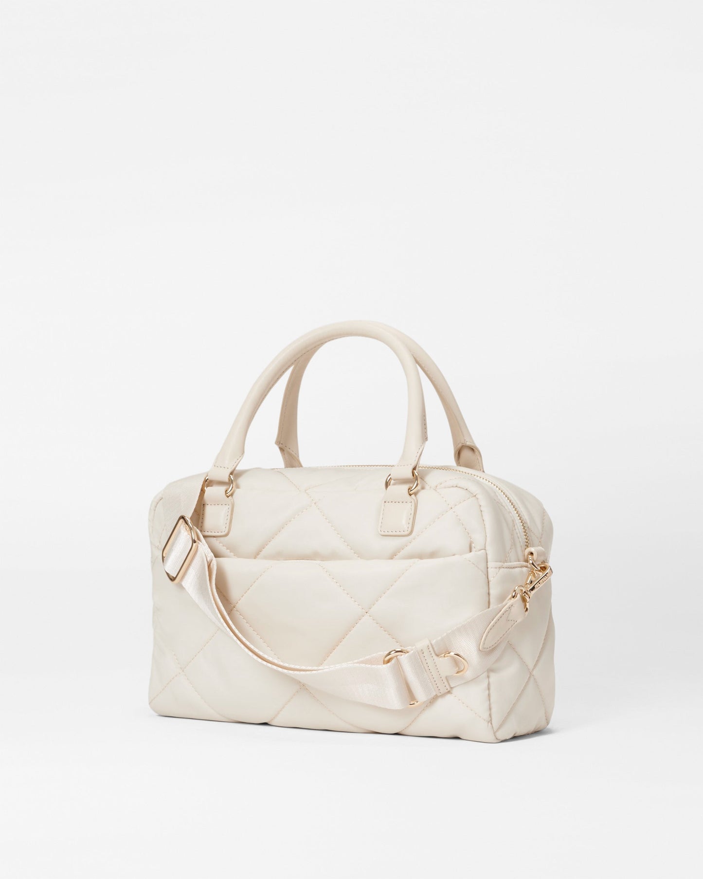 Quilted Madison Satchel Sandshell