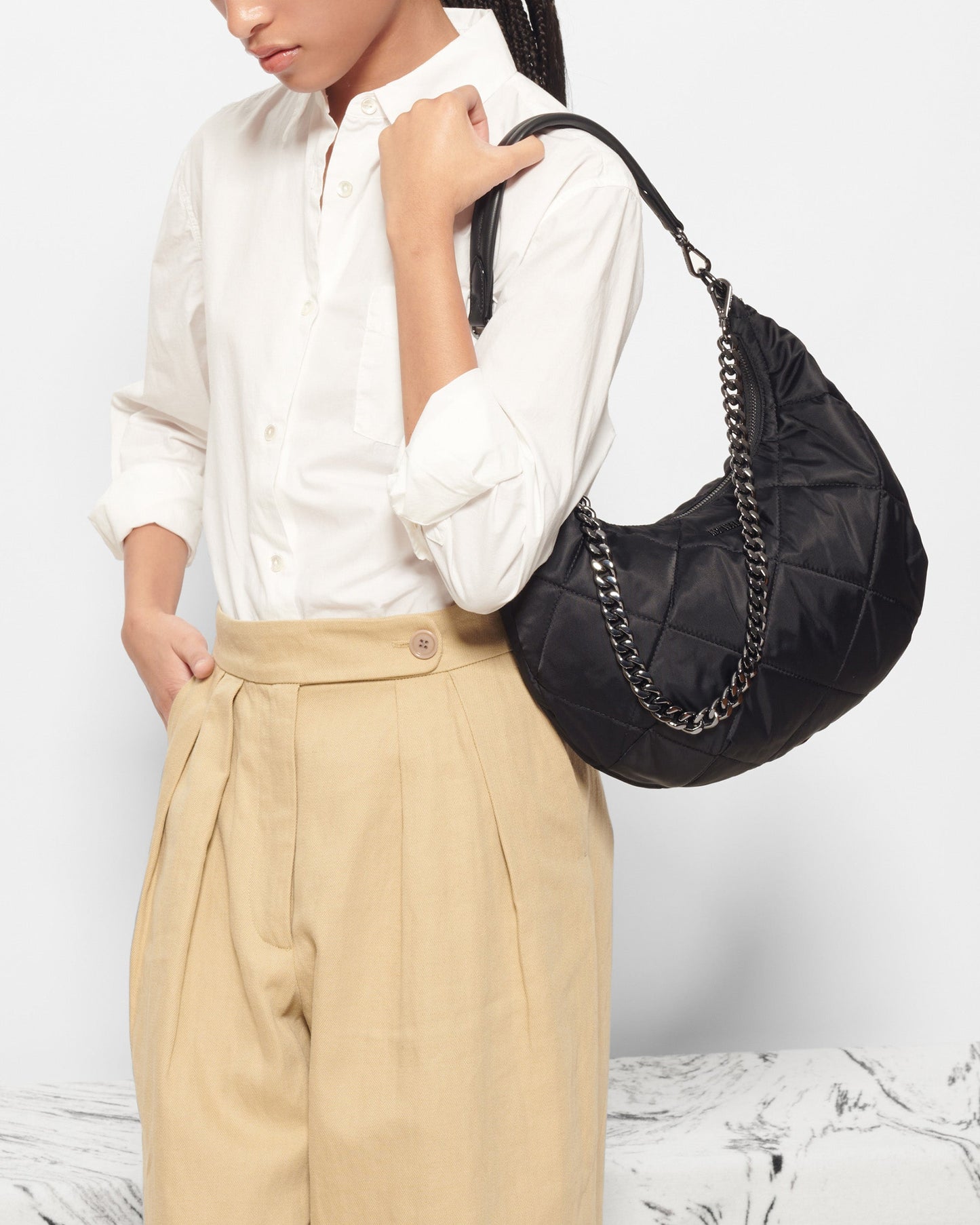 Quilted Madison Shoulder Bag Black Rec