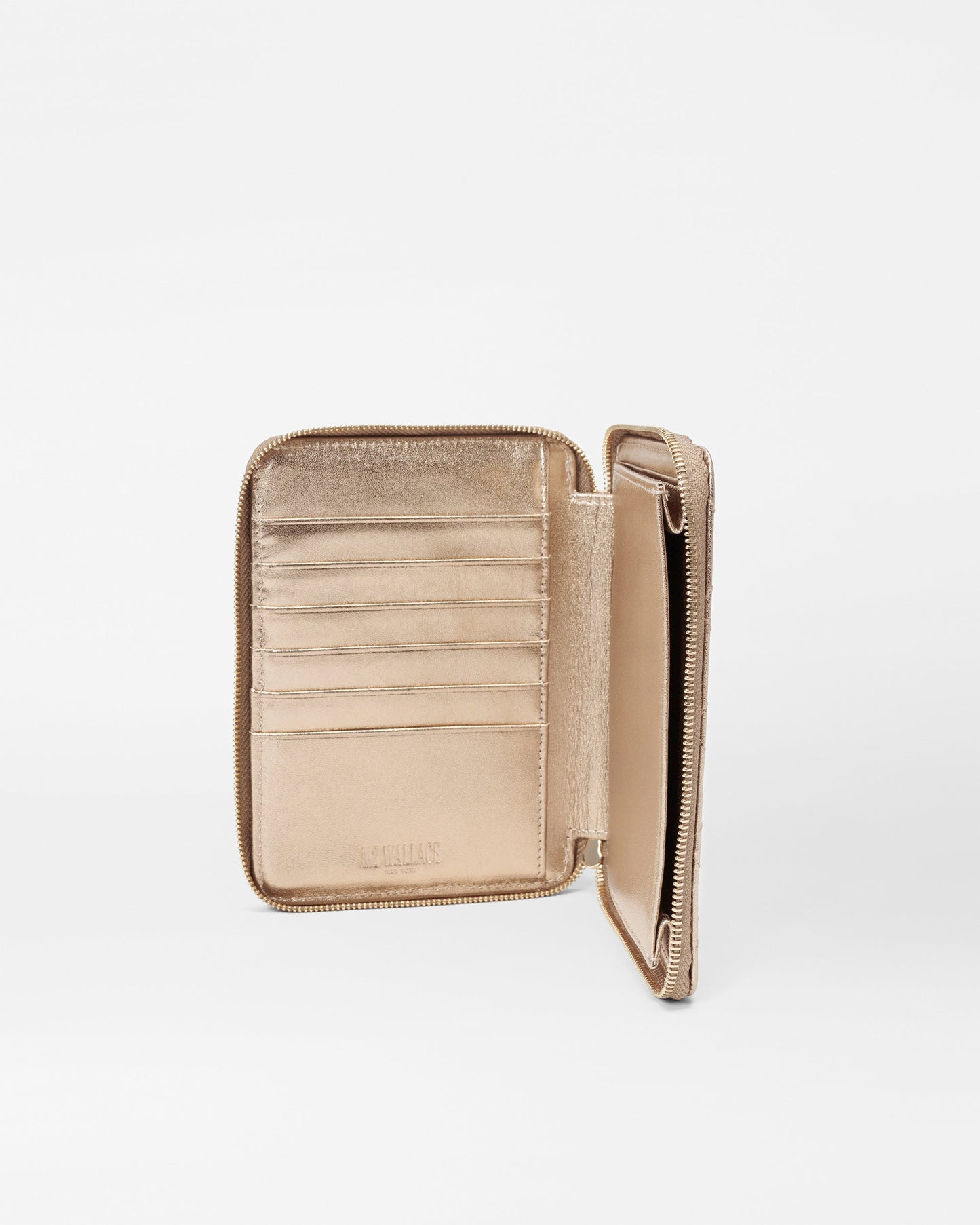 Passport Organizer Honey Metallic Leather