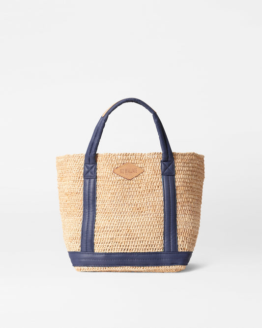 Small Raffia Tote Raffia / Navy