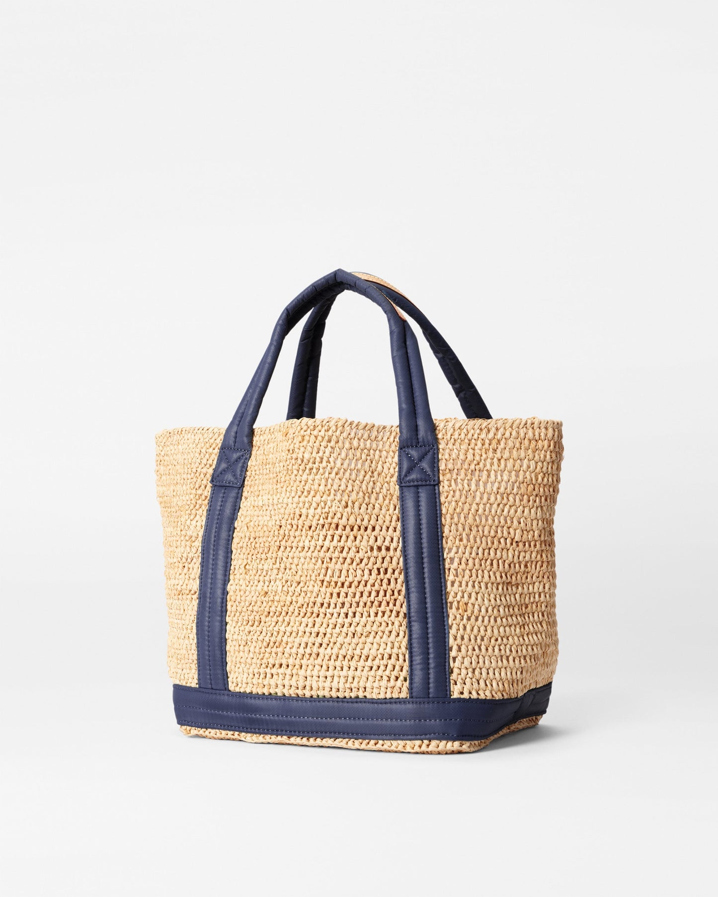 Small Raffia Tote Raffia / Navy