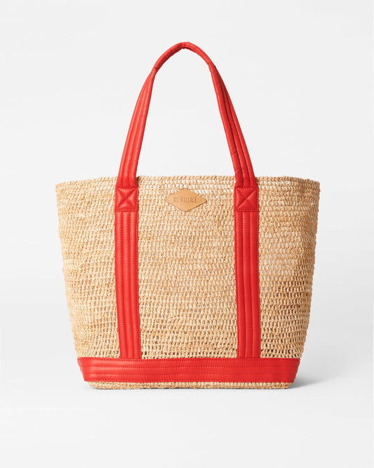 Large Raffia Tote Raffia With Cherry