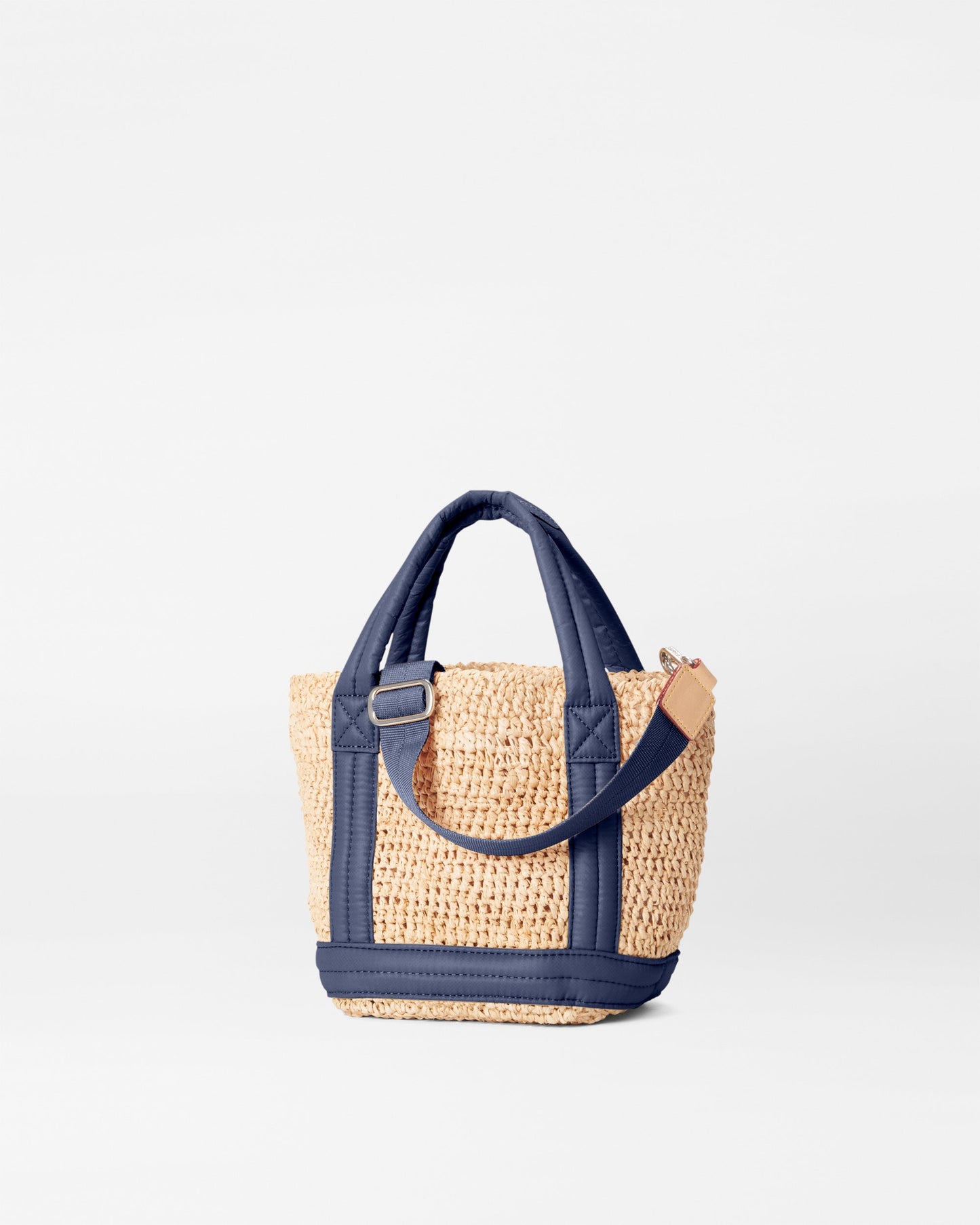 Mini Raffia Tote Raffia / Navy