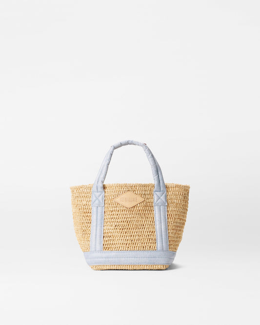 Mini Raffia Tote Raffia/Chambray