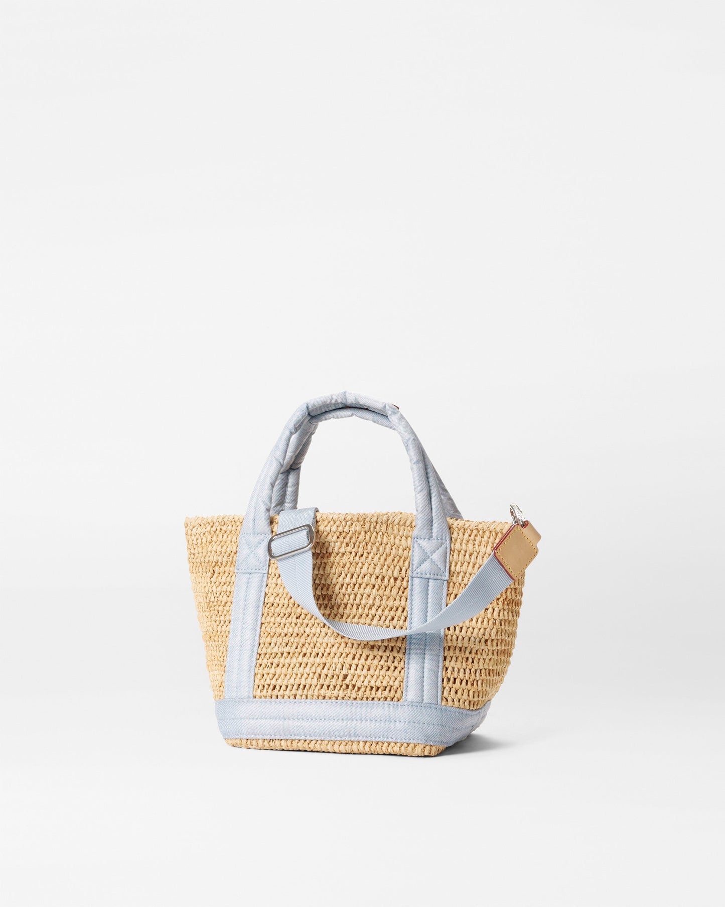 Mini Raffia Tote Raffia/Chambray