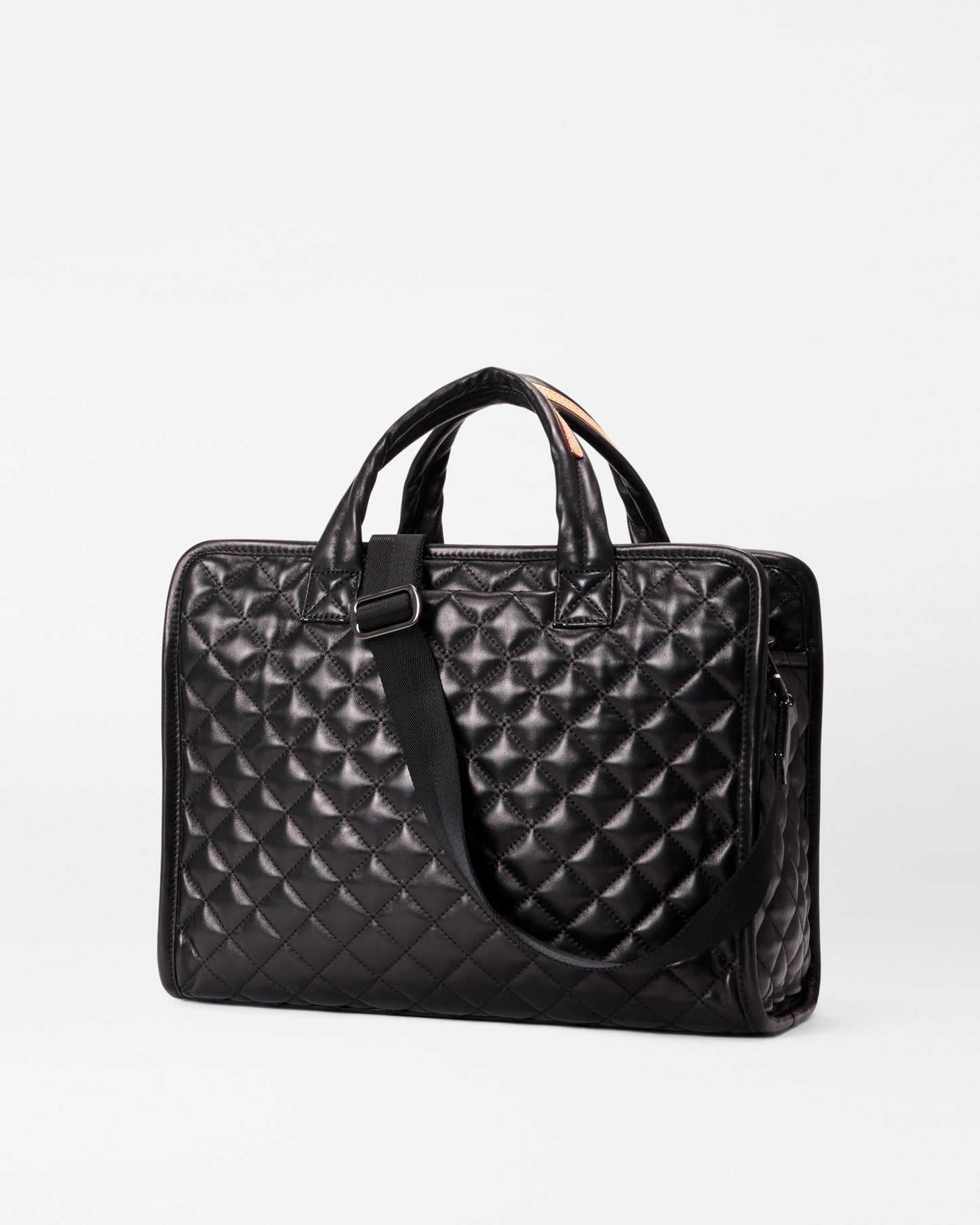 Medium Box Tote Quilted Black Leather