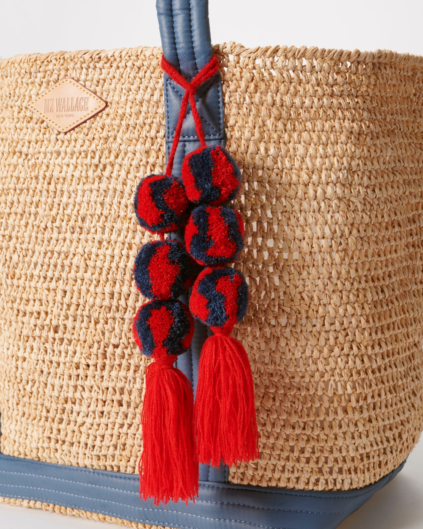 PomPom Tassel Cherry/Denim