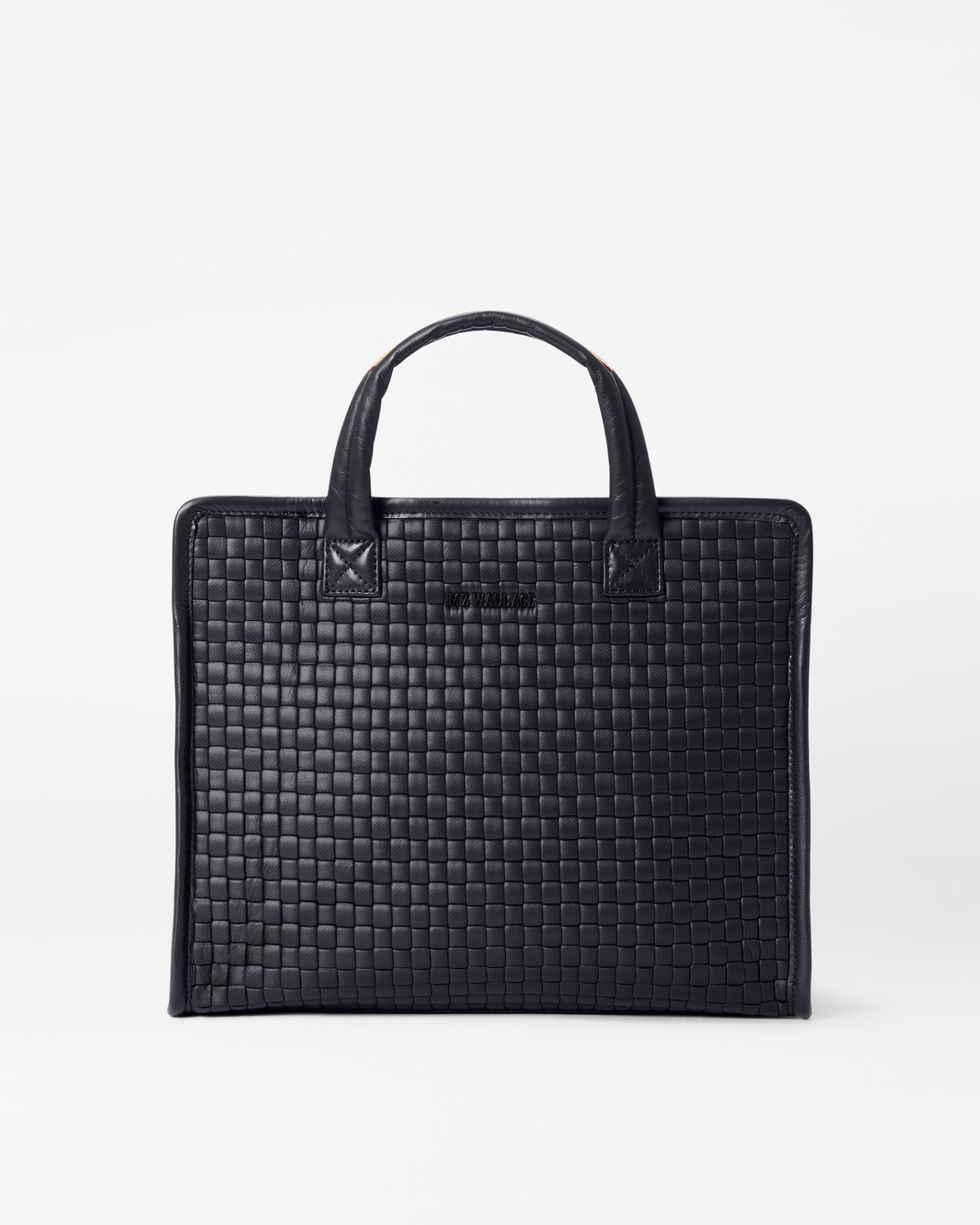 Medium Woven Box Tote Black