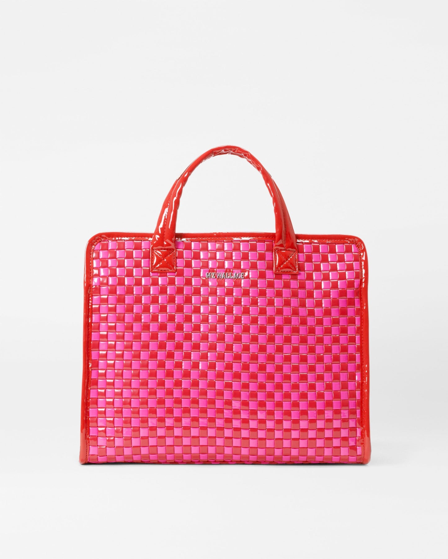 Medium Woven Box Tote Candy Lacquer