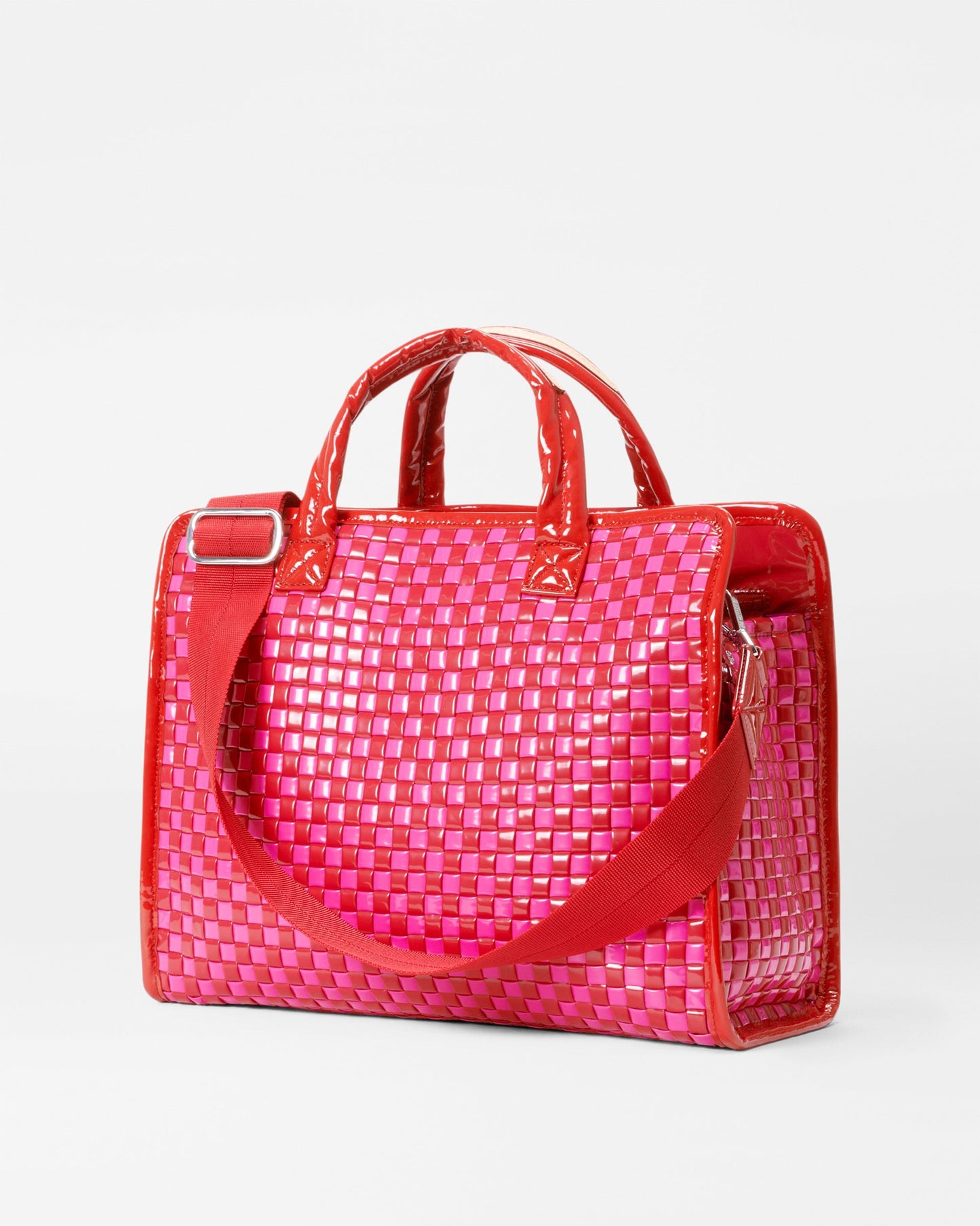 Medium Woven Box Tote Candy Lacquer