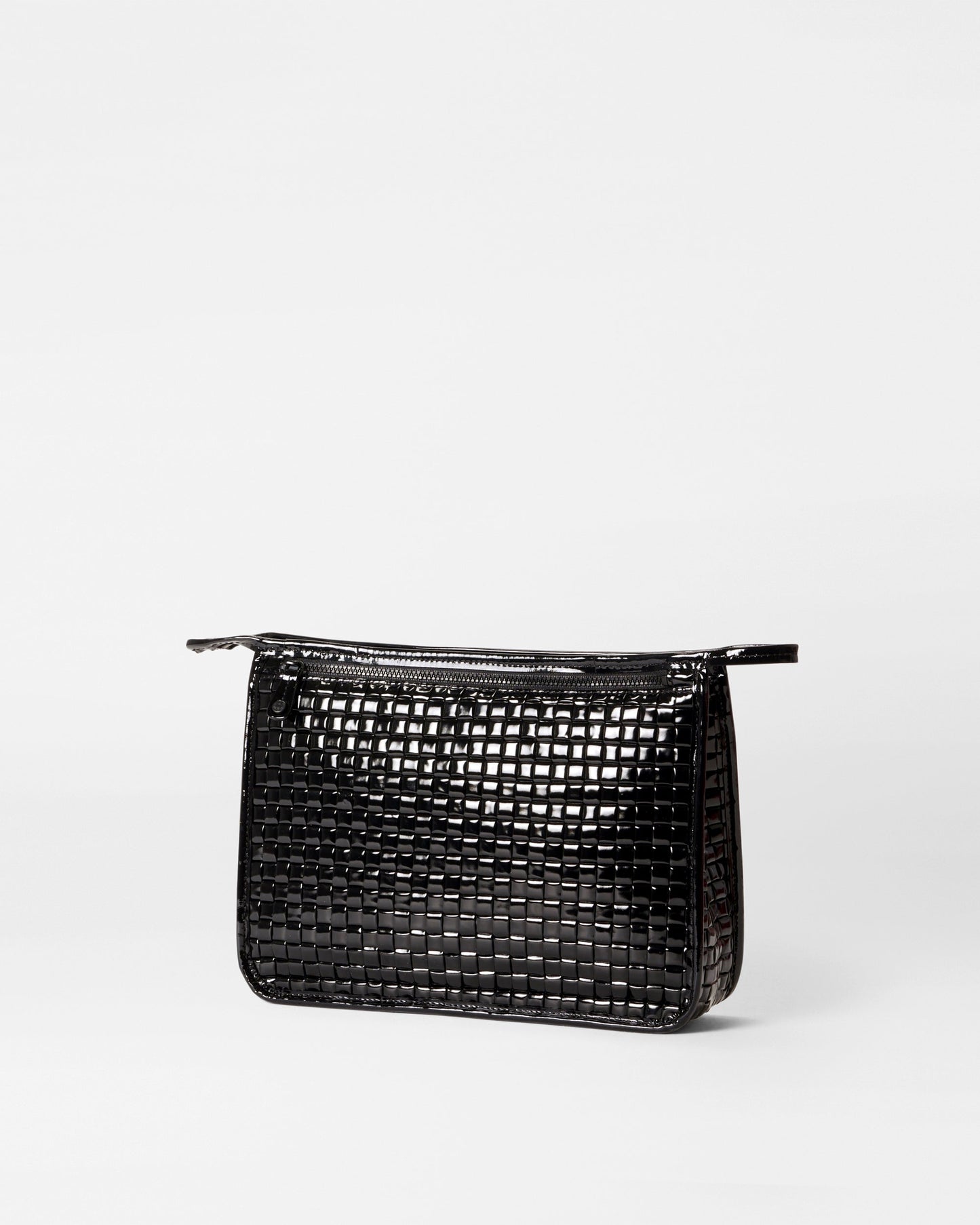 Woven Metro Clutch Black Lacquer