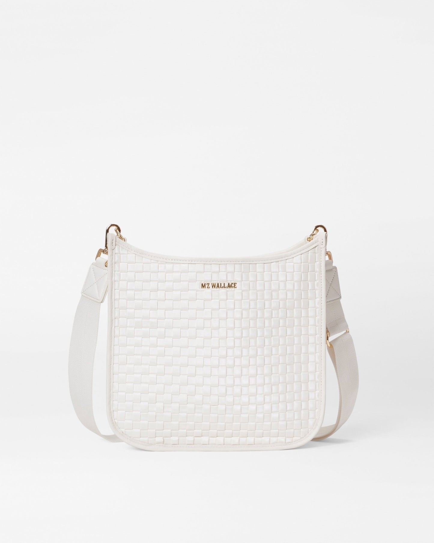 Woven Box Crossbody Pearl Metallic