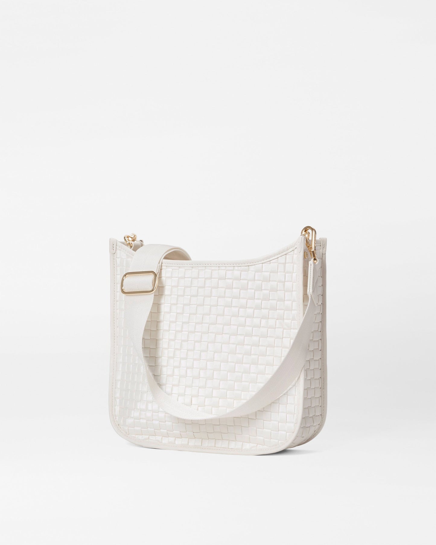 Woven Box Crossbody Pearl Metallic