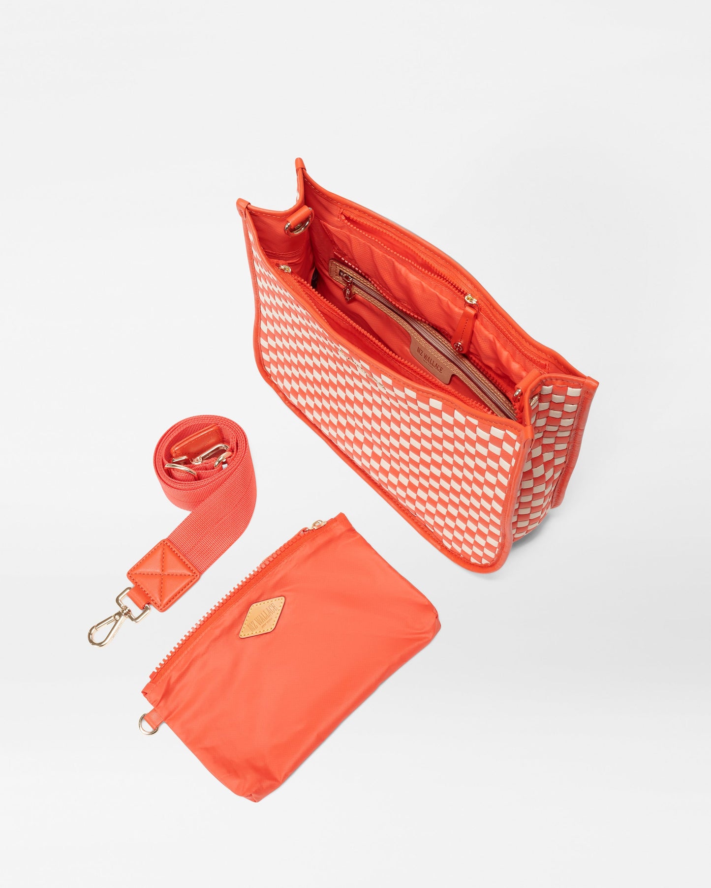 Woven Box Crossbody Sandshell/Poppy Woven