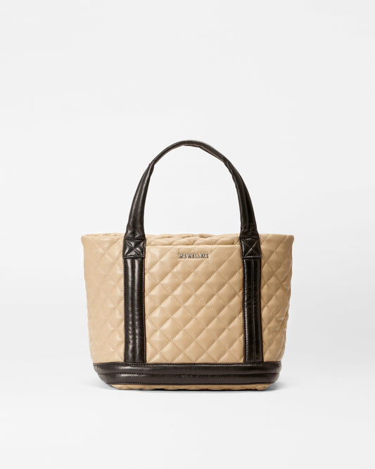 Small Empire Tote Black/Camel Leather