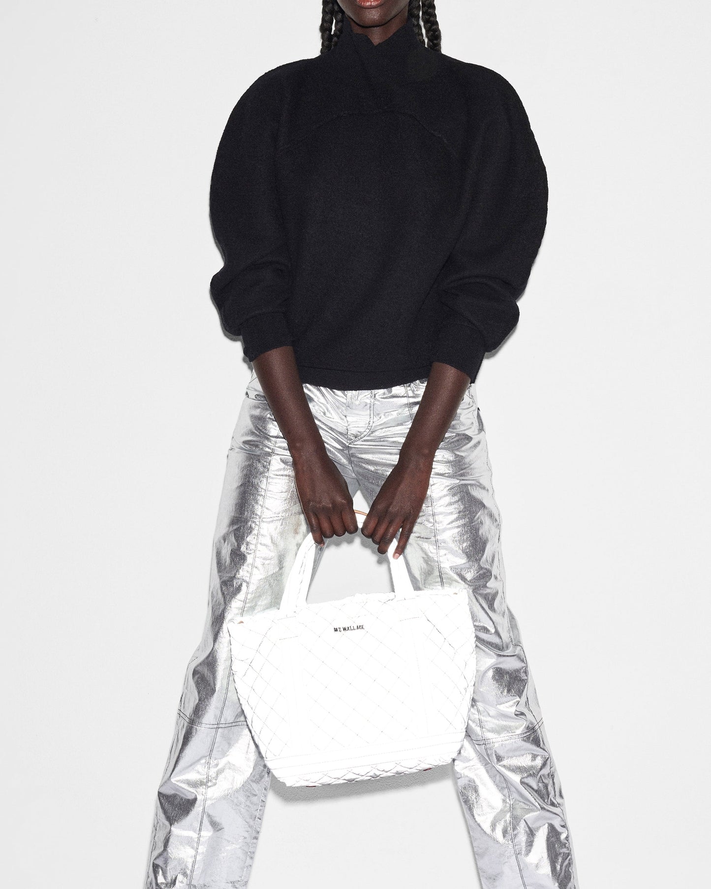 Small Empire Tote Silver Reflective