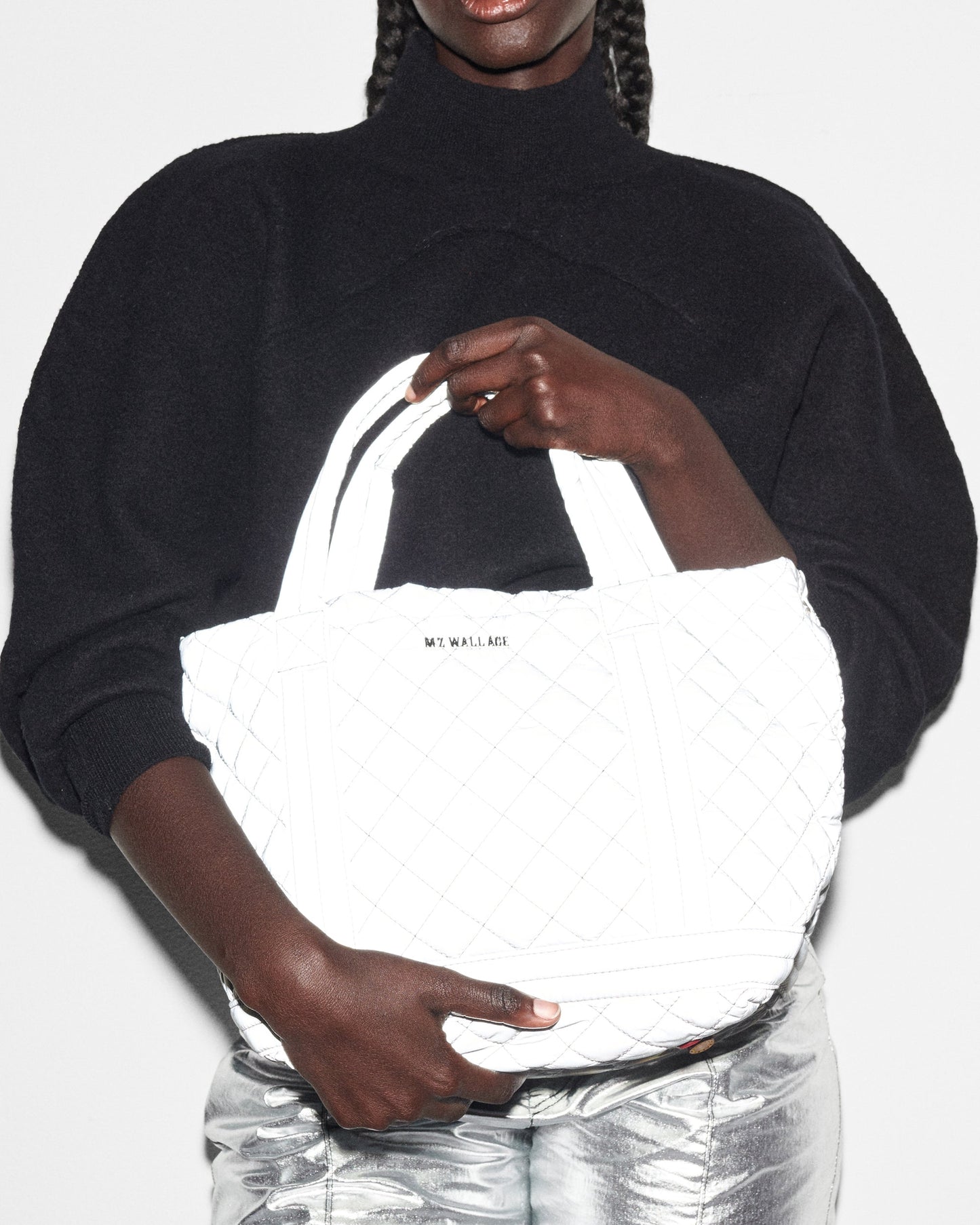 Small Empire Tote Silver Reflective