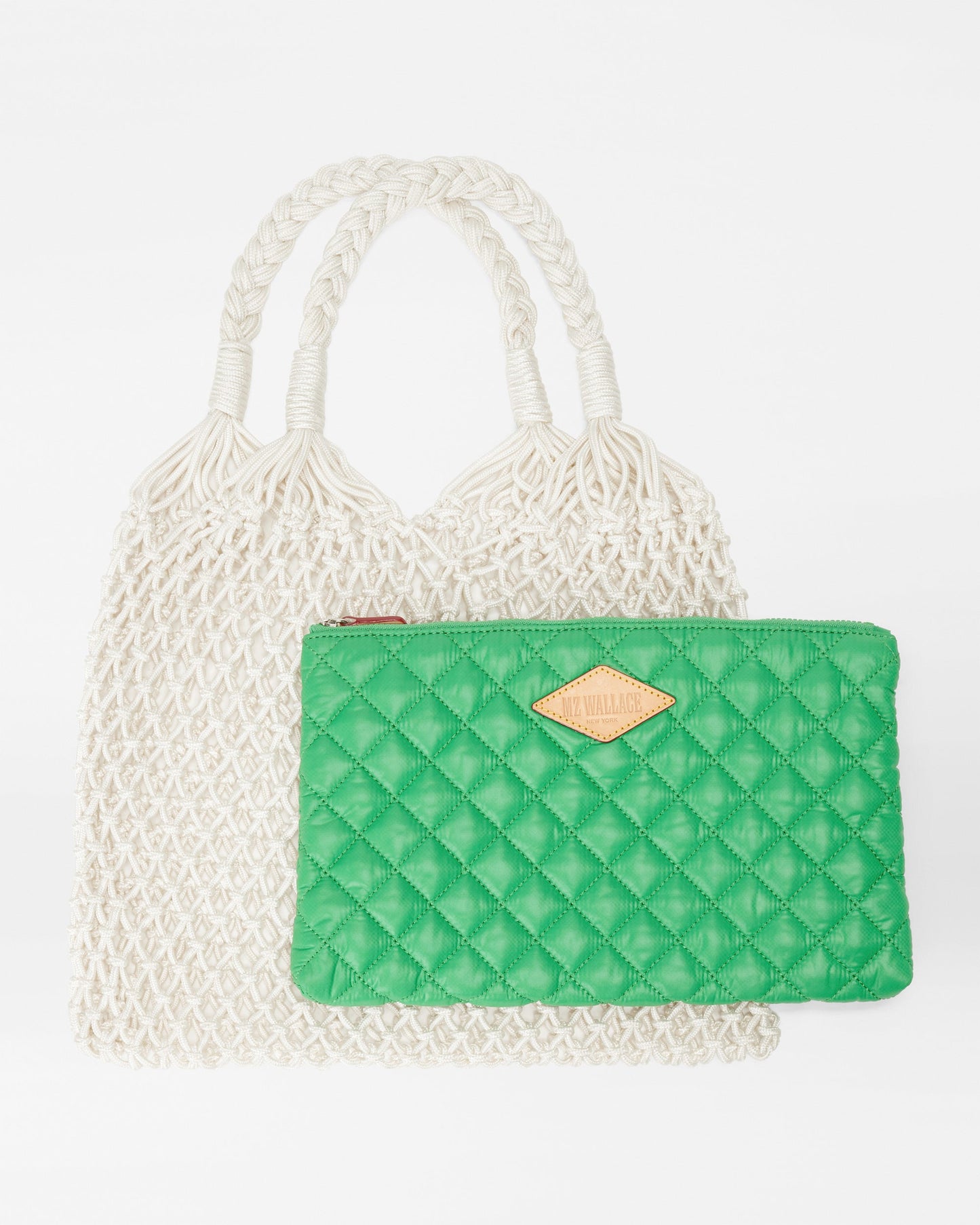 Reef Knot Market Tote Off White/Grass