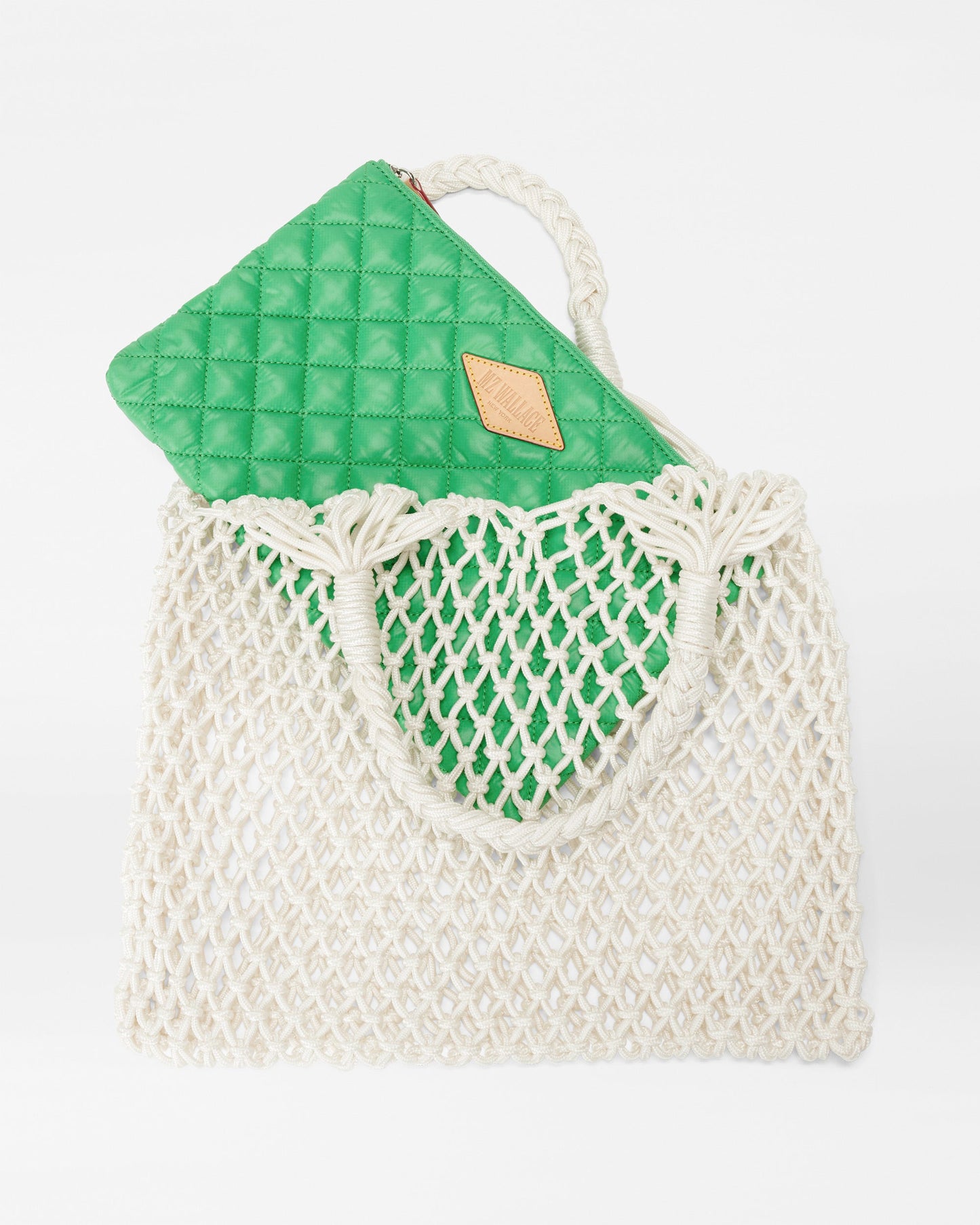 Reef Knot Market Tote Off White/Grass