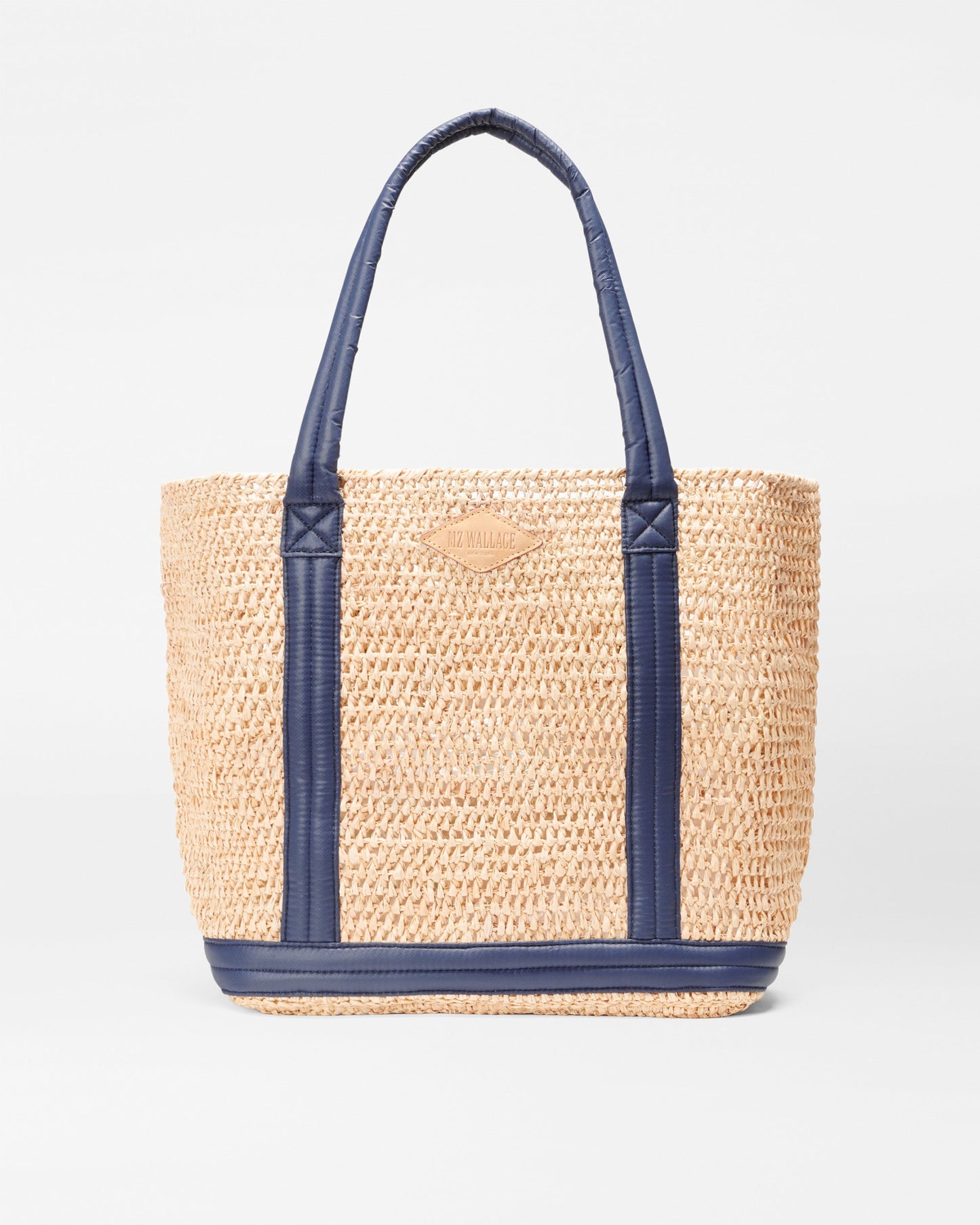 Medium Raffia Tote Raffia / Navy