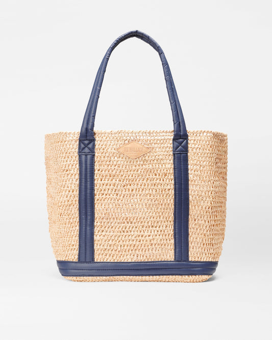 Medium Raffia Tote Raffia / Navy