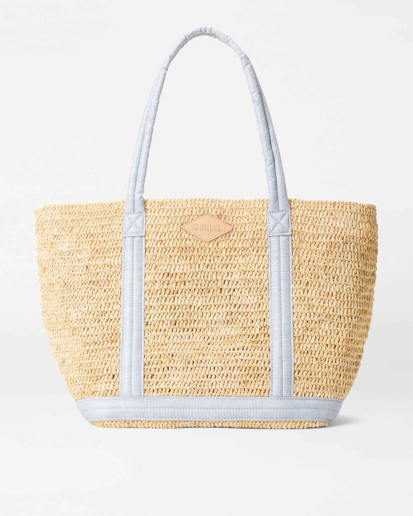 Medium Raffia Tote Raffia/Chambray