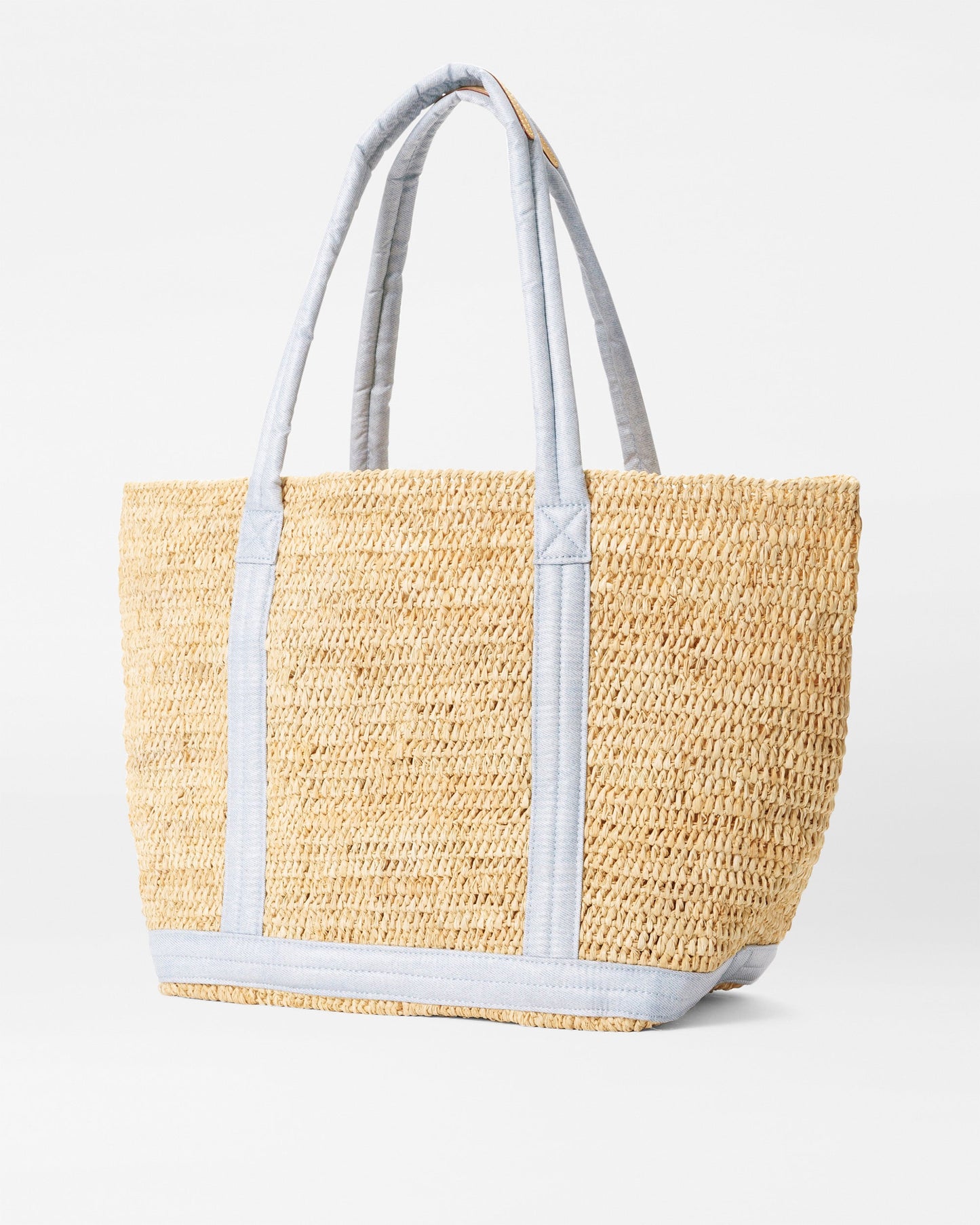 Medium Raffia Tote Raffia/Chambray