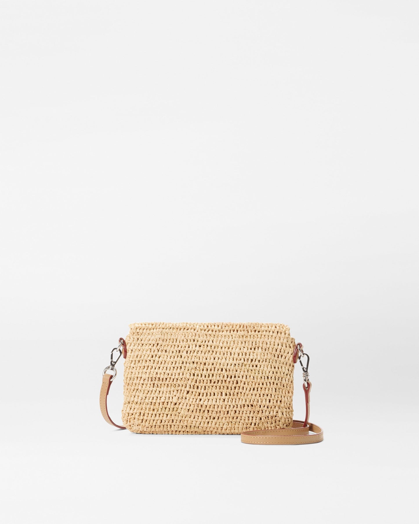 Raffia Convertible Crossbody Camel