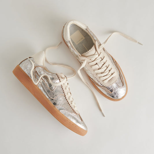 DV SNEAKERS SILVER DISTRESSED LEATHER