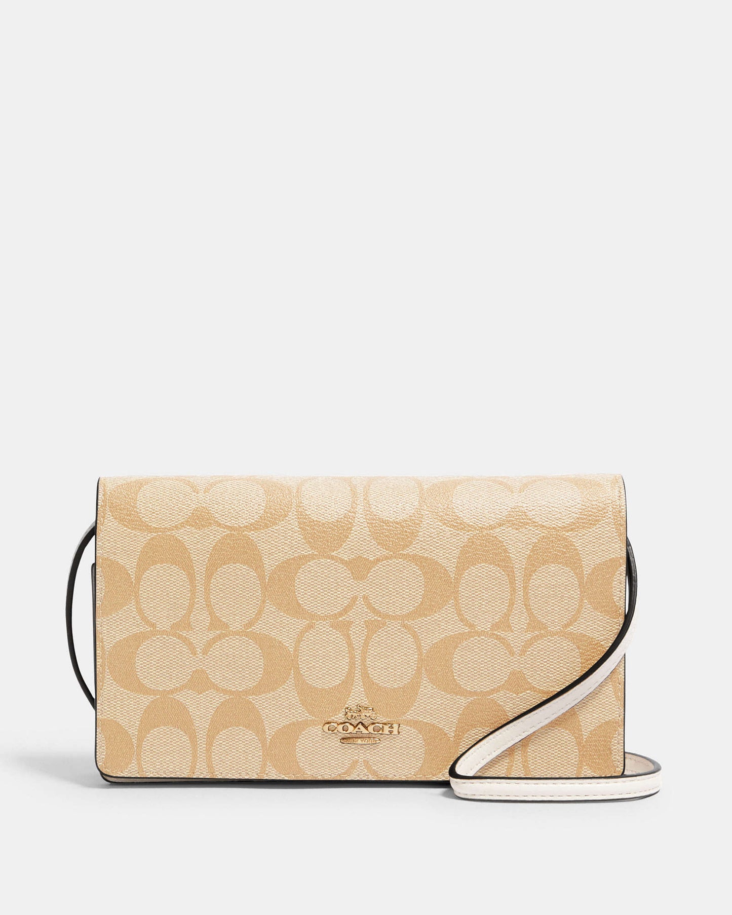 Anna Foldover Clutch Crossbody In Signature Canvas