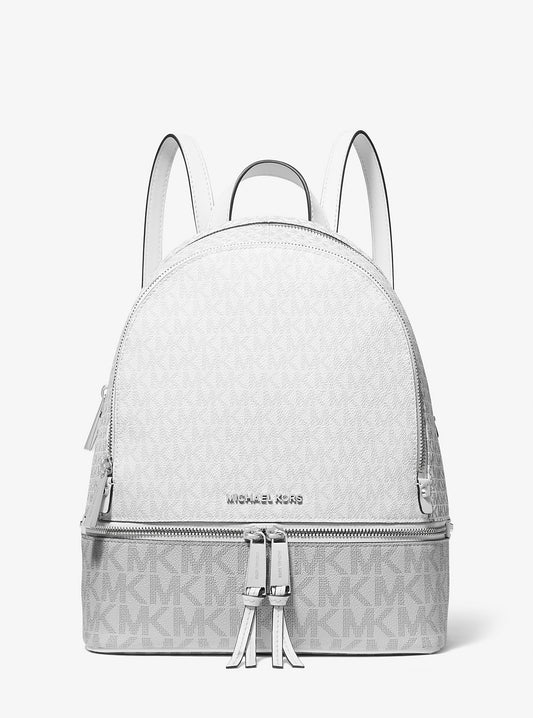 Rhea Medium Color-Block Logo Backpack