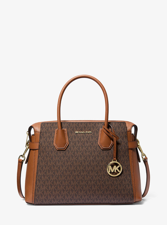 Mercer Medium Signature Logo and Leather Belted Satchel