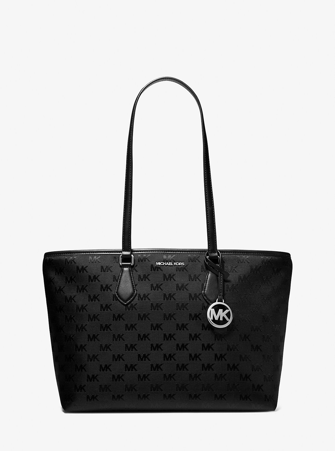 Sheila Large Woven Logo Nylon Tote Bag