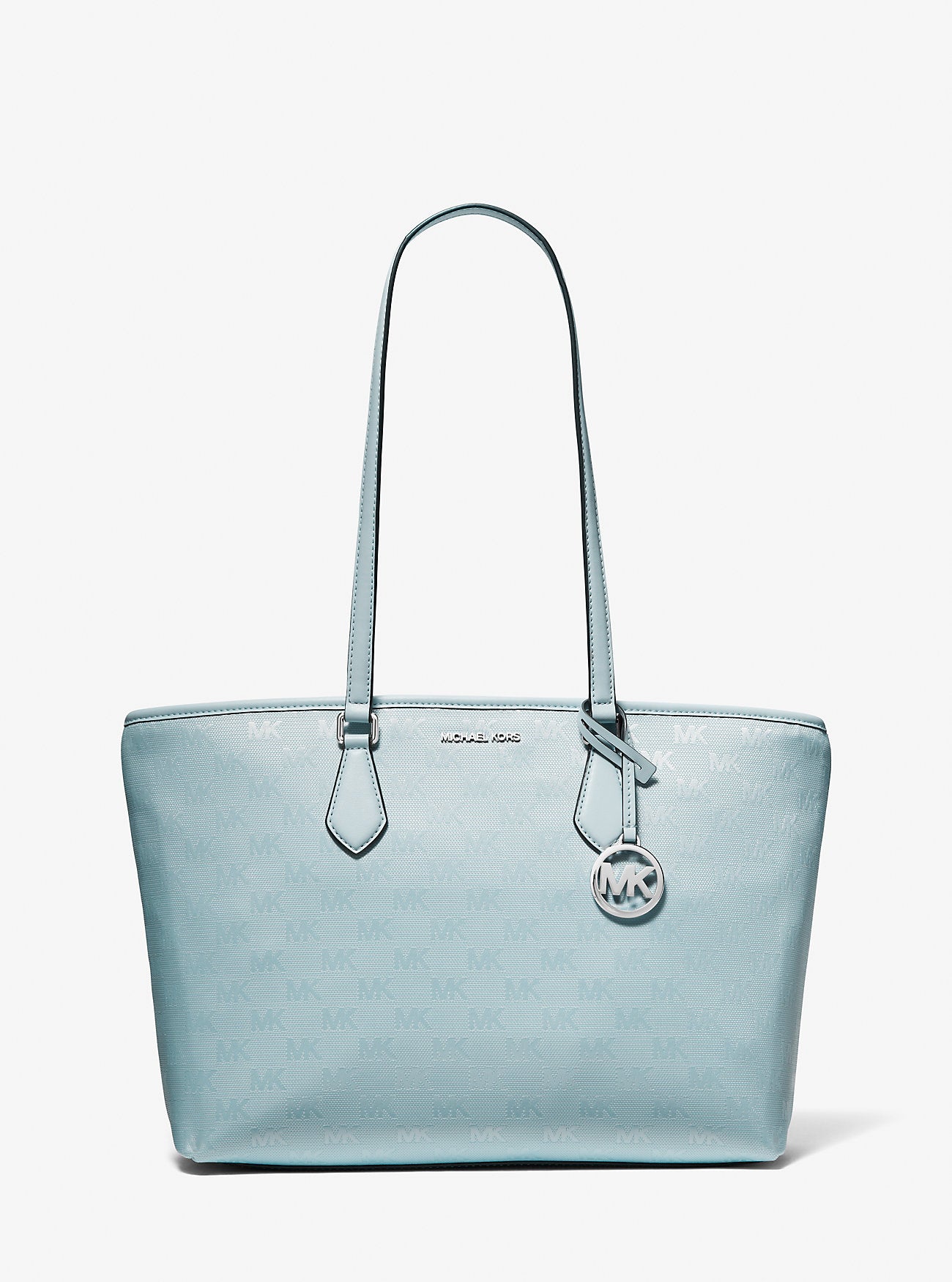 Sheila Large Woven Logo Nylon Tote Bag