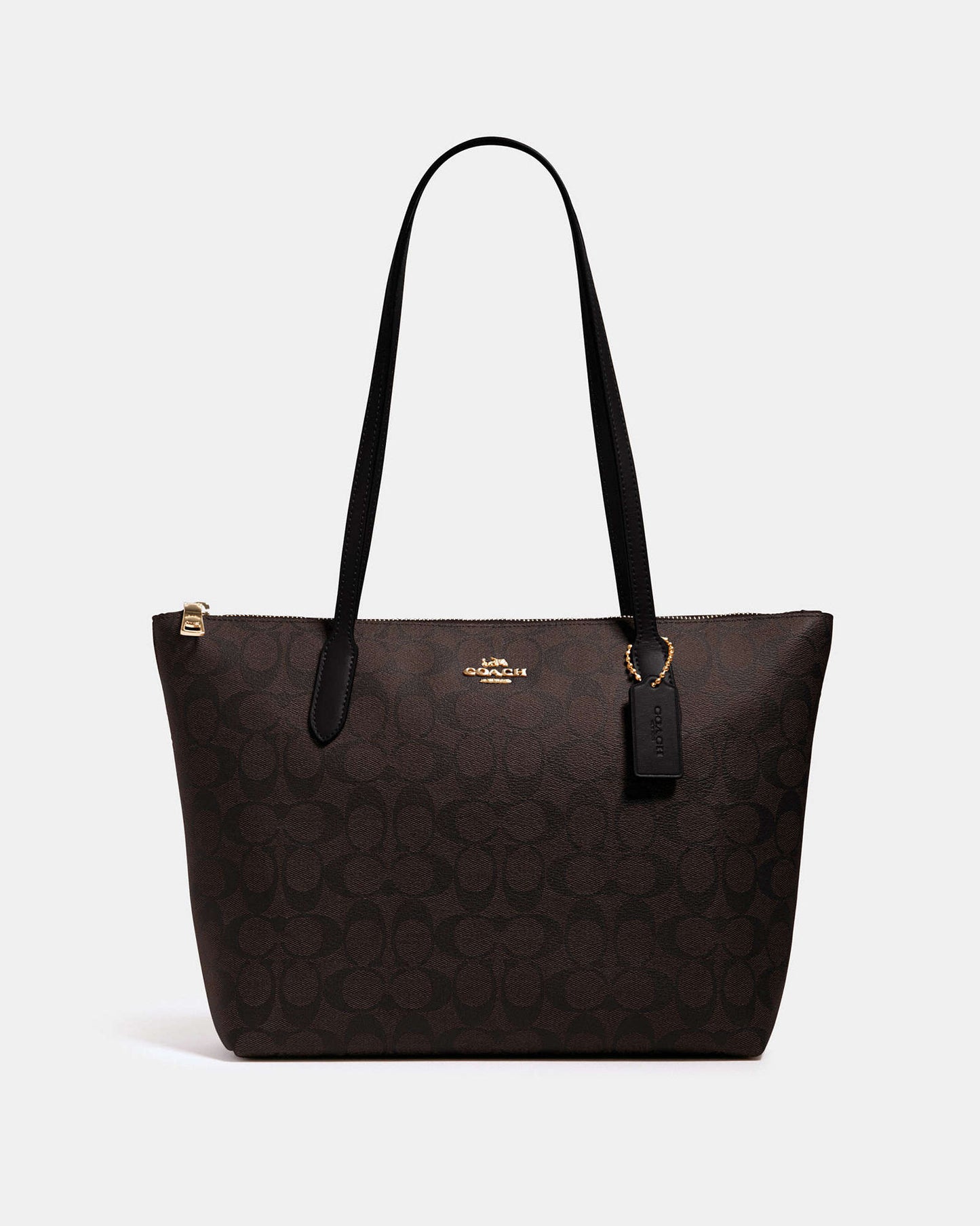 Zip Top Tote In Signature Canvas