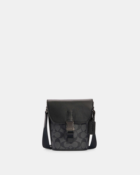 Track Small Flap Crossbody In Signature Canvas