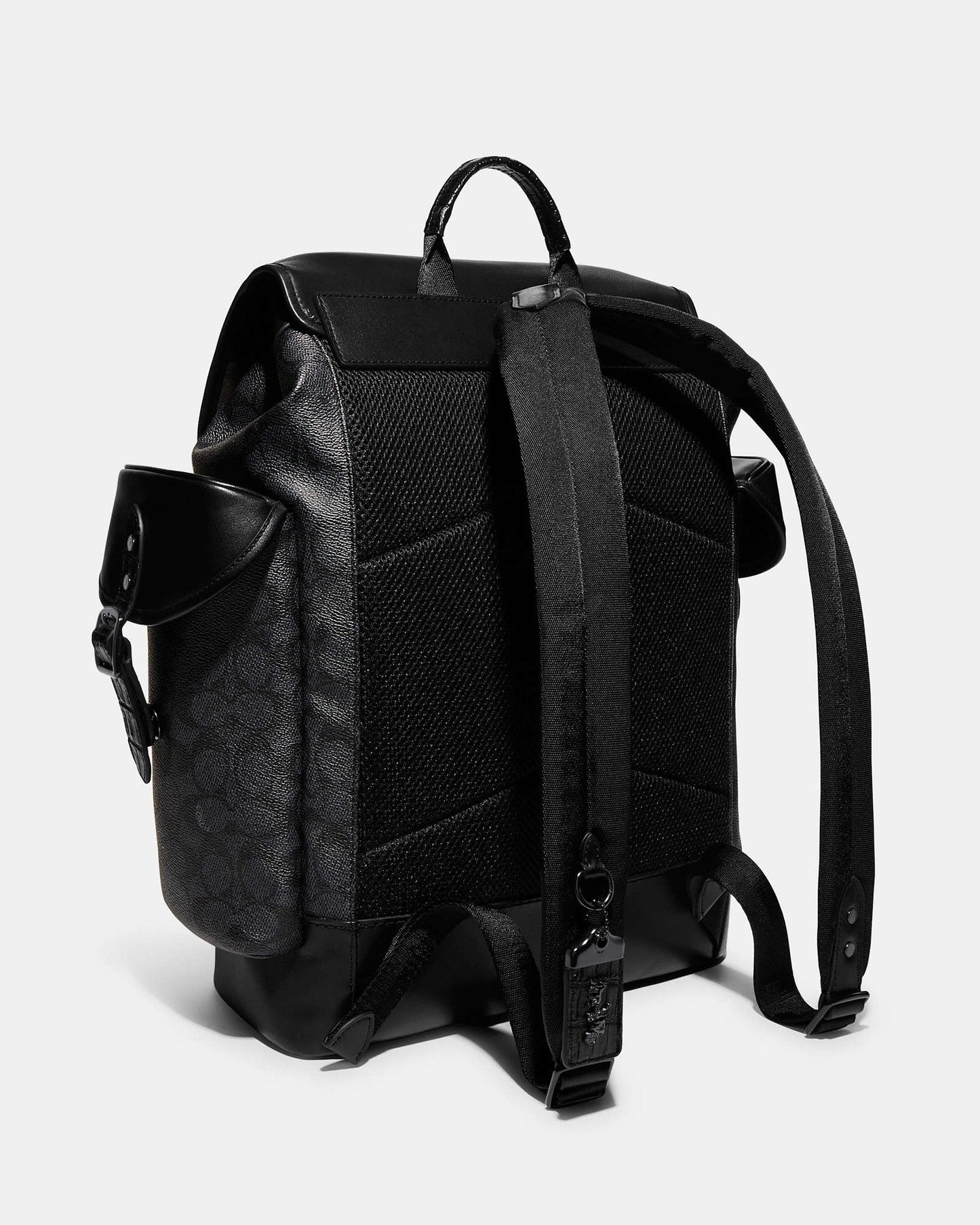 Hitch Backpack In Signature Canvas With Crocodile Detail