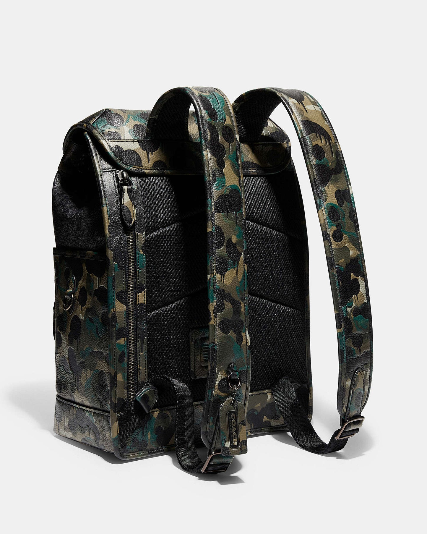 League Flap Backpack In Signature Canvas With Camo Print