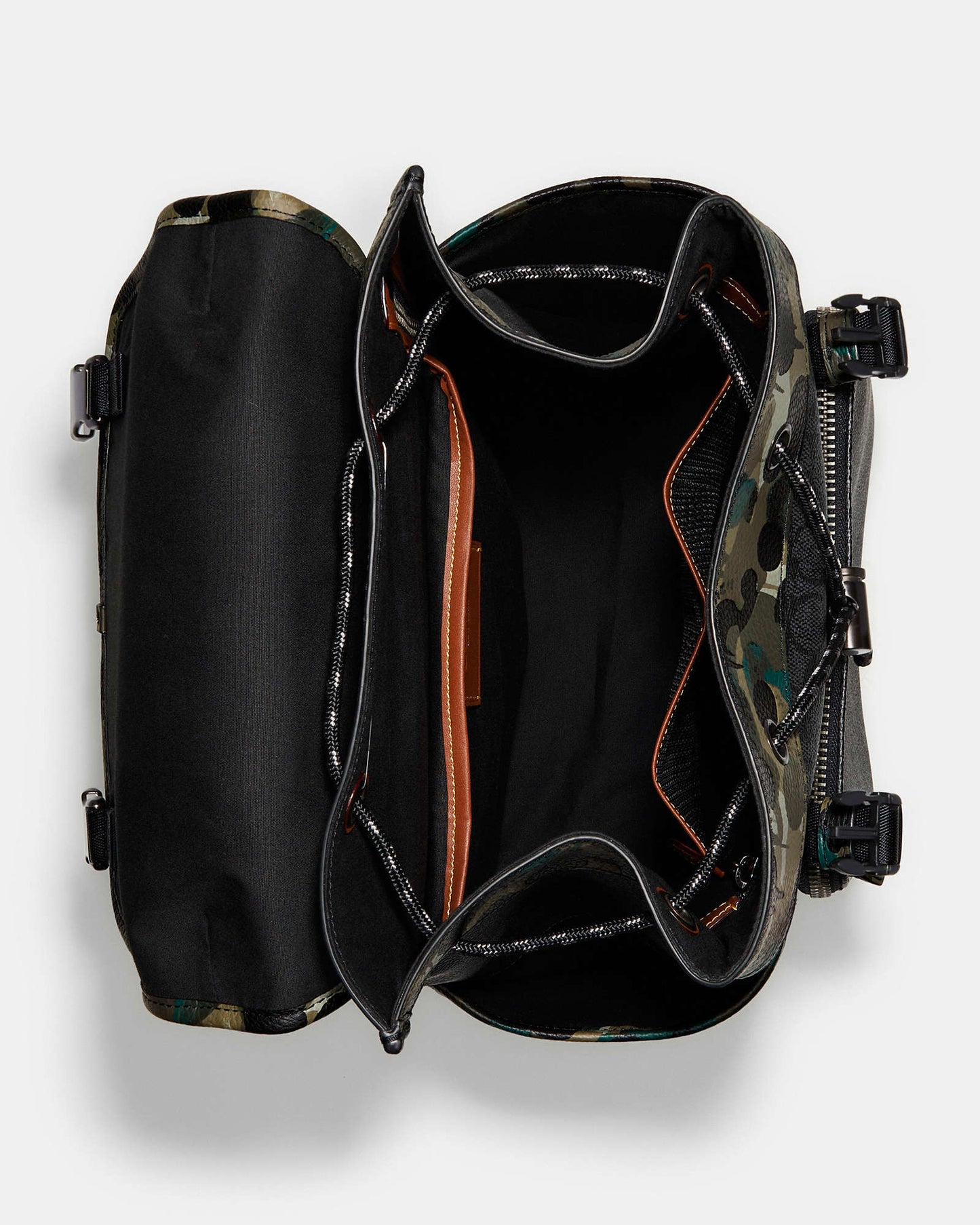 League Flap Backpack In Signature Canvas With Camo Print