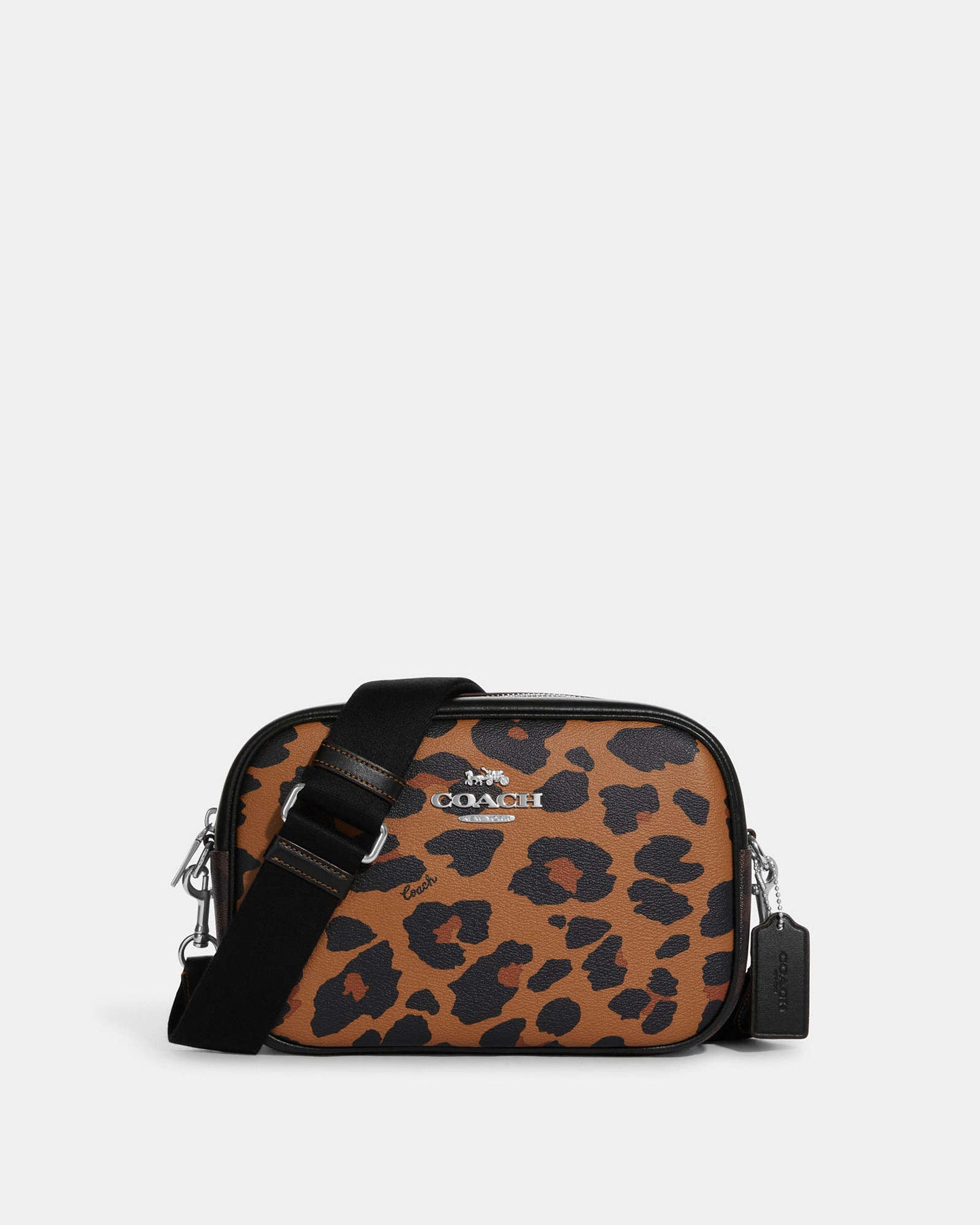 Jamie Camera Bag With Signature Canvas And Leopard Print