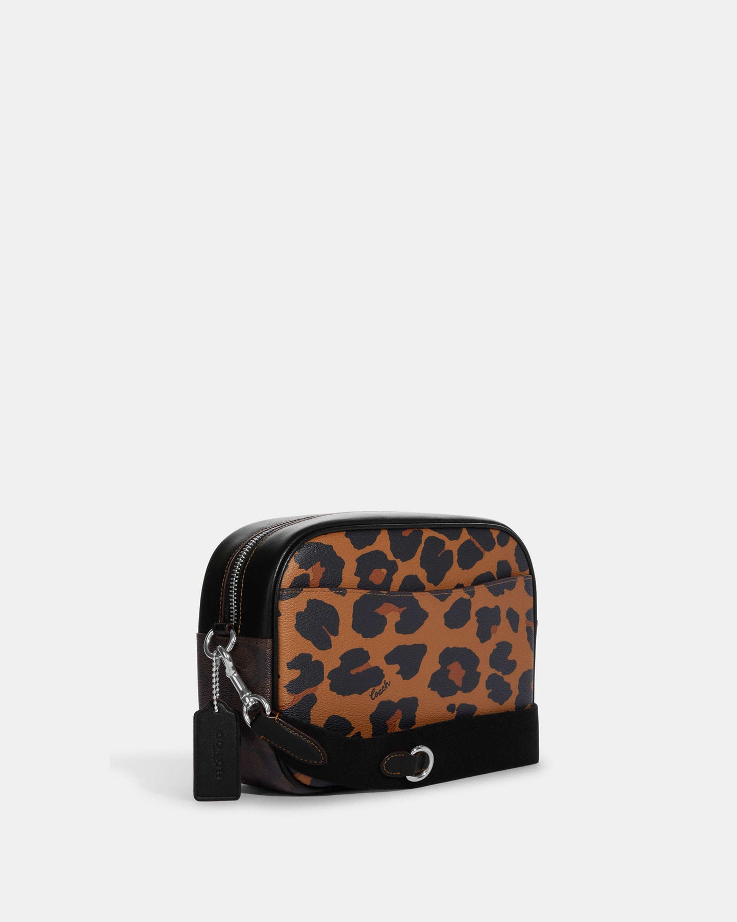 Jamie Camera Bag With Signature Canvas And Leopard Print